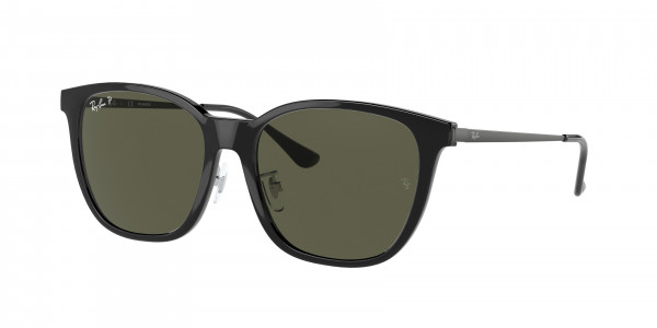 Ray-Ban RB4333D Sunglasses, 601/9A BLACK GREEN (BLACK)