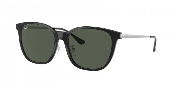 Ray-Ban RB4333D Sunglasses, 629271 BLACK DARK GREEN (BLACK)