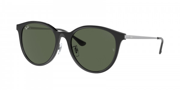 Ray-Ban RB4334D Sunglasses, 629271 BLACK DARK GREEN (BLACK)