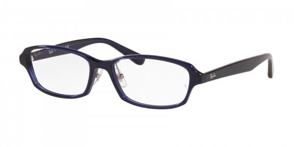 Ray-Ban Optical RX5385D Eyeglasses, 5986 DARK TRANSPARENT BLUE (BLUE)