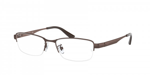Ray-Ban Optical RX6453D Eyeglasses, 3077 MATTE BROWN (BROWN)
