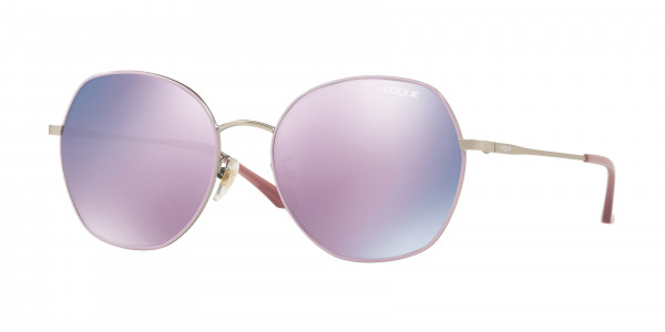 Vogue VO4115SD Sunglasses, 323/5R TOP PINK/MATTE SILVER DARK GRE (PINK)
