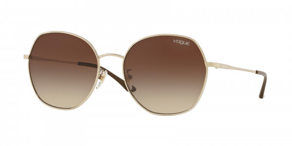 Vogue VO4115SD Sunglasses, 848/13 PALE GOLD BROWN GRADIENT (GOLD)