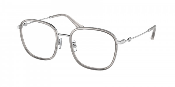 Coach HC5142BD Eyeglasses, 5537 SILVER / TRANSPARENT GREY (SILVER)