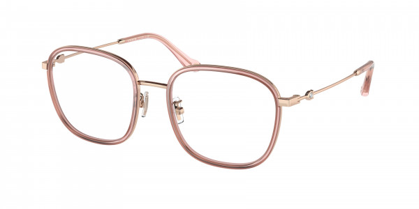 Coach HC5142BD Eyeglasses, 5666 ROSE GOLD / TRANSPARENT PINK (PINK)