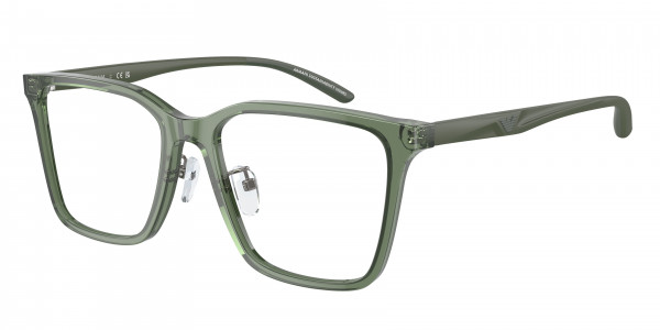 Emporio Armani EA3232D Eyeglasses, 6061 SHINY TRANSPARENT OLIVE GREEN (GREEN)