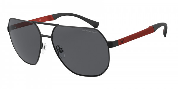 Emporio Armani EA2099D Sunglasses, 333087 MATTE BLACK GREY (BLACK)