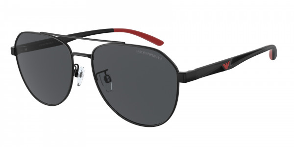 Emporio Armani EA2129D Sunglasses, 300187 MATTE BLACK DARK GREY (BLACK)