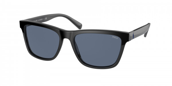 Polo PH4167F Sunglasses, 500180 SHINY BLACK DARK BLUE (BLACK)