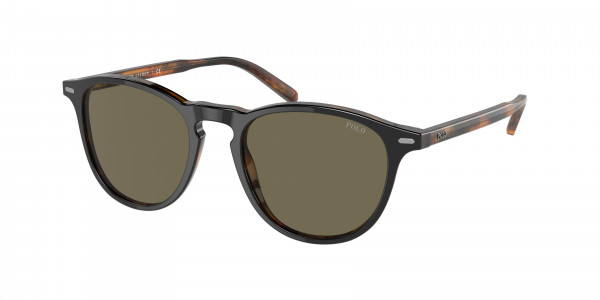 Polo PH4181F Sunglasses, 5260/3 SHINY BLACK + HAVANA BROWN (BLACK)