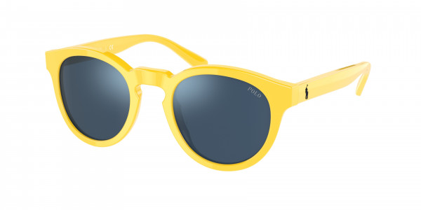 Polo PH4184F Sunglasses, 542055 SHINY YELLOW BLUE MIRROR (YELLOW)