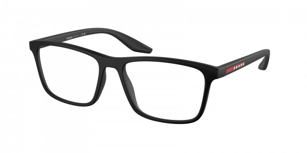 Prada Linea Rossa PS 01QV Eyeglasses, DG01O1 BLACK RUBBER (BLACK)