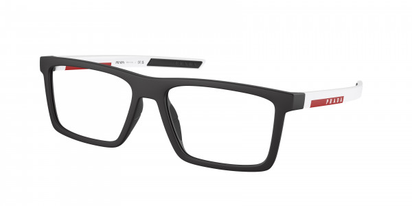 Prada Linea Rossa PS 02QV Eyeglasses, DG01O1 BLACK RUBBER (BLACK)