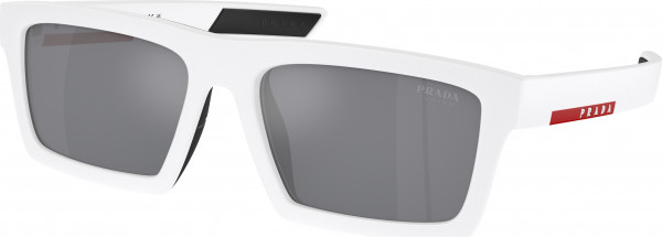 Prada Linea Rossa PS 02ZSU Sunglasses, 17S40A MATTE WHITE/BLACK RUBBER LIGHT (WHITE)
