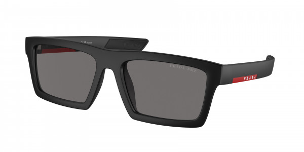 Prada Linea Rossa PS 02ZSU Sunglasses, 1BO02G MATTE BLACK DARK GREY POLAR (BLACK)