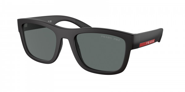 Prada Linea Rossa PS 01ZSF Sunglasses, DG002G BLACK RUBBER DARK GREY POLAR (BLACK)