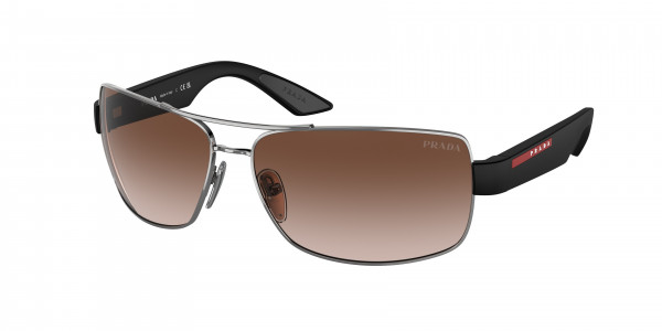 Prada Linea Rossa PS 50ZS Sunglasses, 5AV02P GUNMETAL GRADIENT BROWN (GREY)
