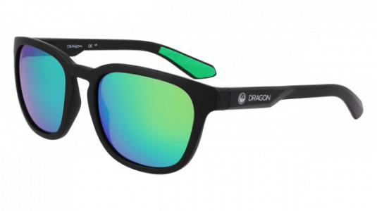Dragon DR DUNE LL H20 POLAR Sunglasses, (007) MATTE BLACK H2O/LL GREEN ION P