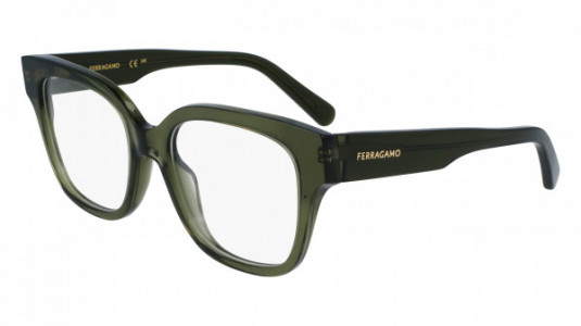 Ferragamo SF2952N Eyeglasses, (320) TRANSPARENT KHAKI
