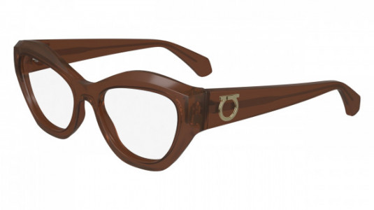 Ferragamo SF2982 Eyeglasses, (232) TRANSPARENT BROWN