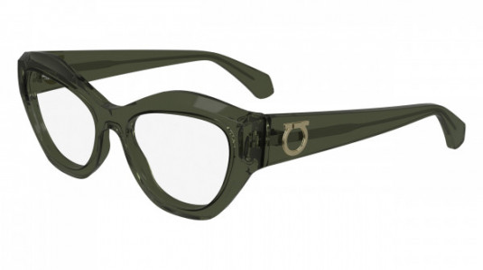 Ferragamo SF2982 Eyeglasses, (320) TRANSPARENT KHAKI