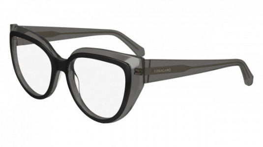 Ferragamo SF2984 Eyeglasses, (024) TRANSPARENT GREY/BLACK