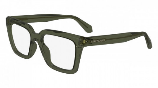 Ferragamo SF2985 Eyeglasses, (320) TRANSPARENT KHAKI