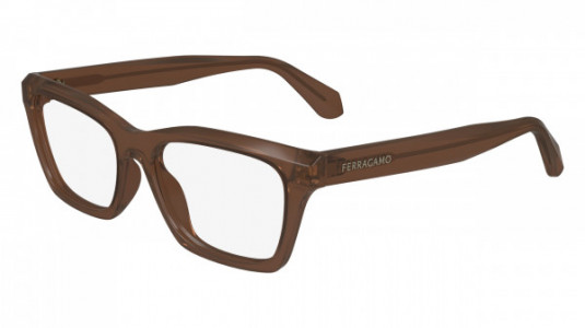 Ferragamo SF2986 Eyeglasses, (232) TRANSPARENT BROWN