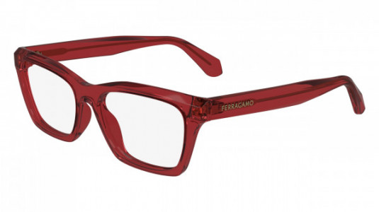 Ferragamo SF2986 Eyeglasses, (616) TRANSPARENT RED
