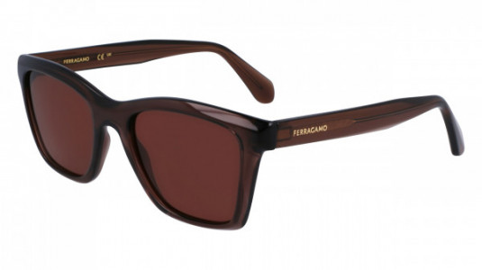Ferragamo SF2001S Sunglasses, (232) TRANSPARENT BROWN