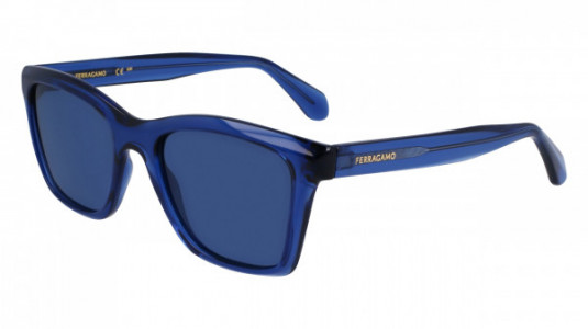Ferragamo SF2001S Sunglasses, (432) TRANSPARENT BLUE