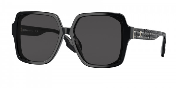 Burberry BE4379D Sunglasses, 300187 BLACK DARK GREY (BLACK)