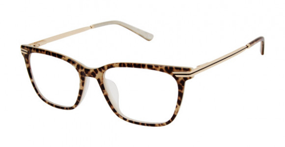 L.A.M.B. LAUF128 Eyeglasses, Leopard Glitter (MUL)