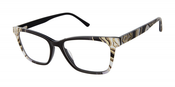 L.A.M.B. LA130 Eyeglasses, Black Marble (BLK)