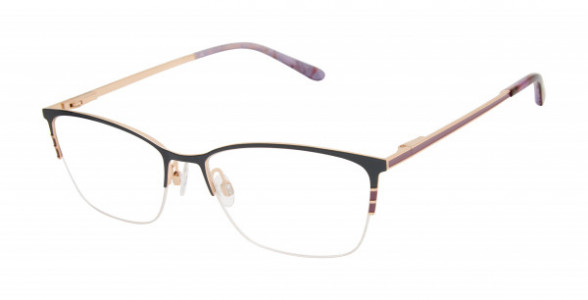Lulu Guinness L243 Eyeglasses, Black/Ivory (BLK)