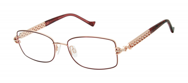 Tura TE286 Eyeglasses, Burgundy/Rosegold (BUR)