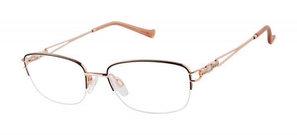 Tura R146 Eyeglasses, Black/Rosegold (BLK)