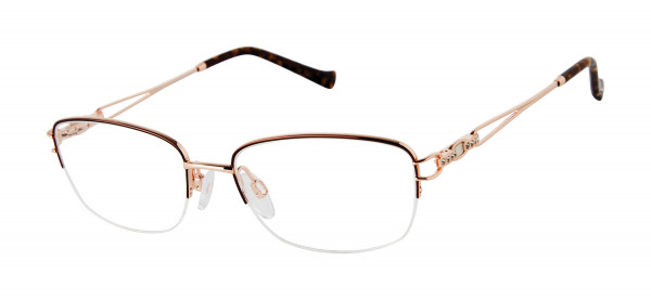 Tura R146 Eyeglasses, Brown/Rose Gold (BRN)
