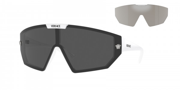 Versace VE4461 Sunglasses, 314/87 WHITE DARK GREY (WHITE)