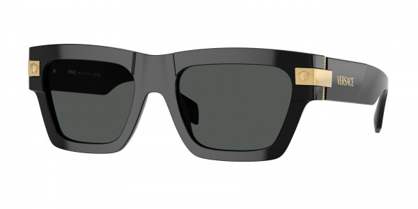 Versace VE4464F Sunglasses, GB1/87 BLACK DARK GREY (BLACK)
