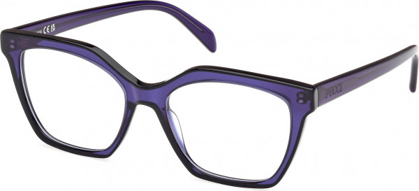 Emilio Pucci EP5239 Eyeglasses, 092 - Black/Monocolor / Shiny Blue