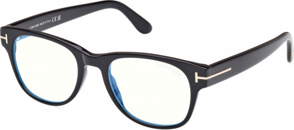 Tom Ford FT5898-B Eyeglasses, 001 - Shiny Black / Shiny Black