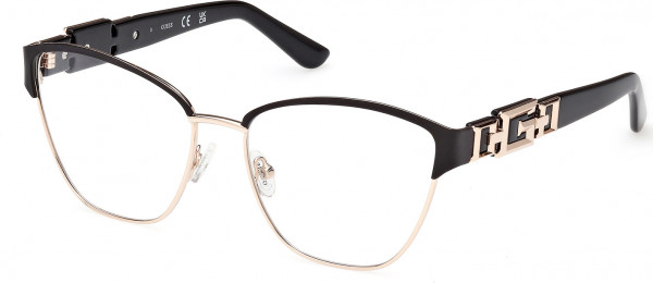 Guess GU2984 Eyeglasses, 005 - Matte Black / Shiny Black