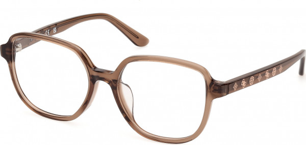 Guess GU50154-D Eyeglasses, 048 - Shiny Dark Brown / Shiny Dark Brown