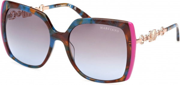 GUESS by Marciano GM00005 Sunglasses, 52F - Dark Havana / Gradient Brown