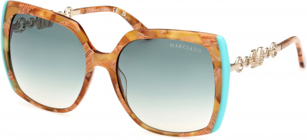GUESS by Marciano GM00005 Sunglasses, 56P - Havana/other / Gradient Green