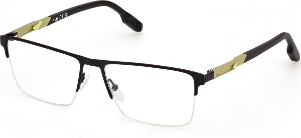 adidas SP5068 Eyeglasses, 002 - Matte Black / Matte Black