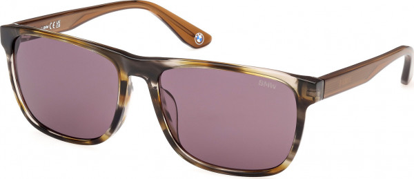 BMW Eyewear BW0056-H Sunglasses, 45Y - Shiny Light Brown / Shiny Light Brown