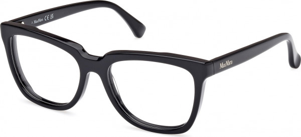 Max Mara MM5115 Eyeglasses, 001 - Shiny Black / Shiny Black