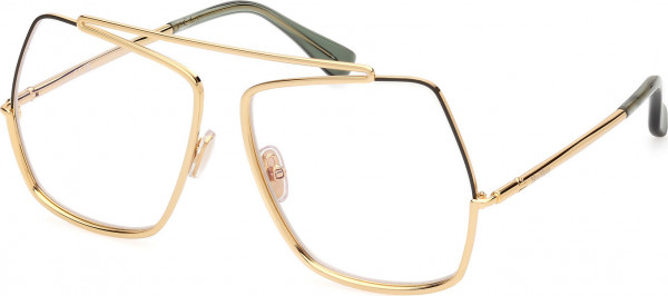 Max Mara MM5118-B Eyeglasses, 030 - Shiny Deep Gold / Shiny Deep Gold